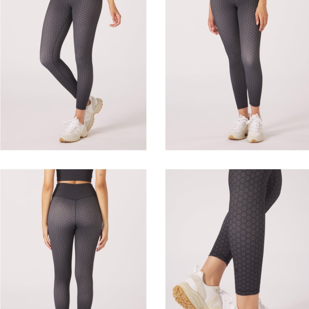 Glyder Black/Ash Grey Sunburst Patterned Leggings